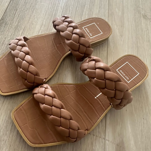 Dolce Vita Women's Brown/Tan Braided Sandals Size 8 - Picture 1 of 5